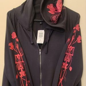 Torrid Black Skull Roses Hoodie